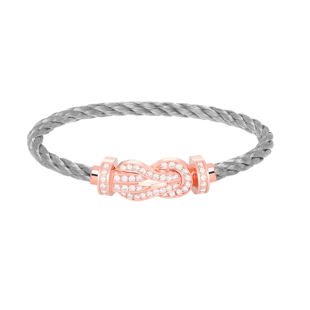 [vivabelle]CHANCE LARGE 8 FIGURE BUCKLE FULL DIAMOND BRACELET ROSE GOLD