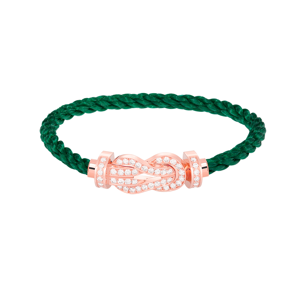 [vivabelle]CHANCE LARGE 8 FIGURE BUCKLE FULL DIAMOND BRACELET ROSE GOLD