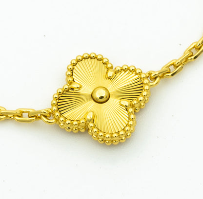 [vivabelle]CLOVER BRACELET 5 MOTIFS GOLD DIAMOND