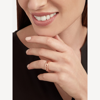 [vivabelle]ZERO 1 ONE-BAND WITH OPENWORK LOGO SPIRAL RING