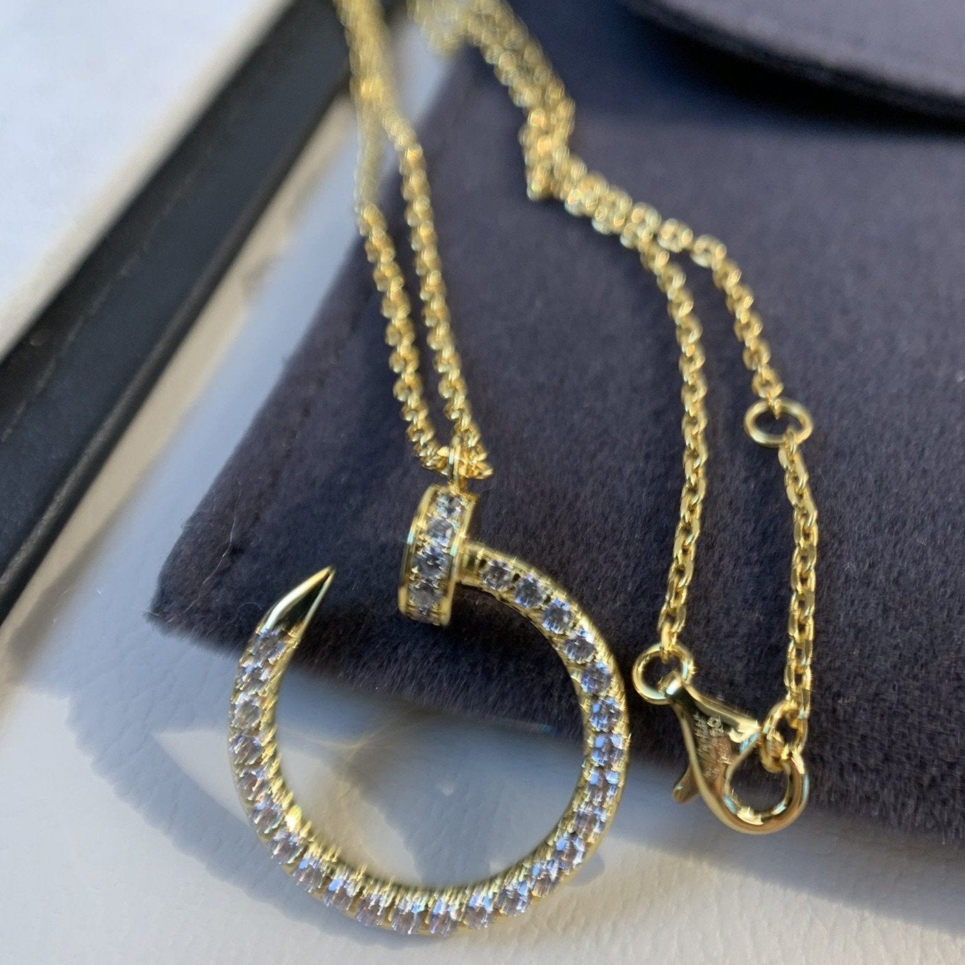 [vivabelle]JUSTE NECKLACE GOLD DIAMONDS
