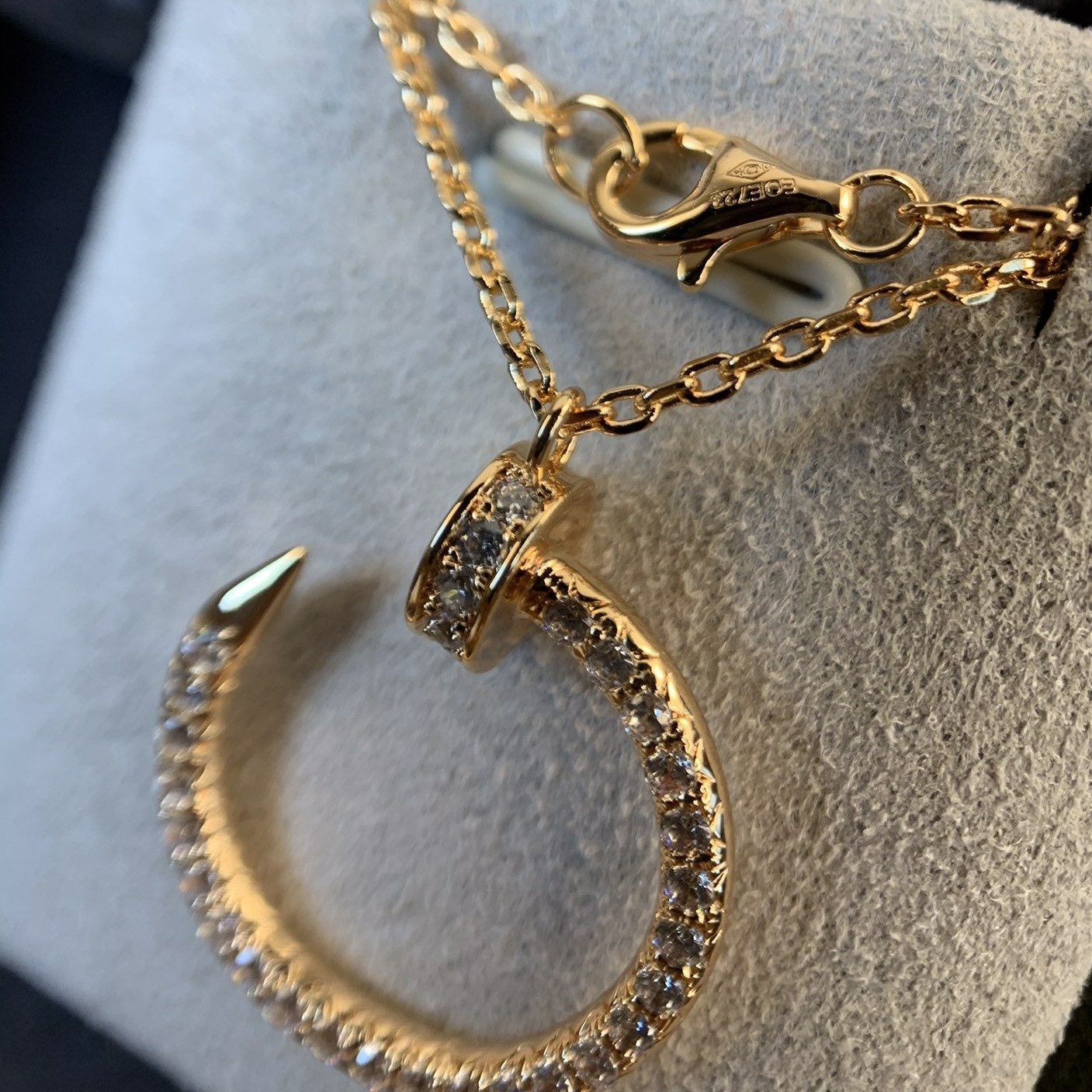 [vivabelle]JUSTE NECKLACE PINK GOLD DIAMONDS