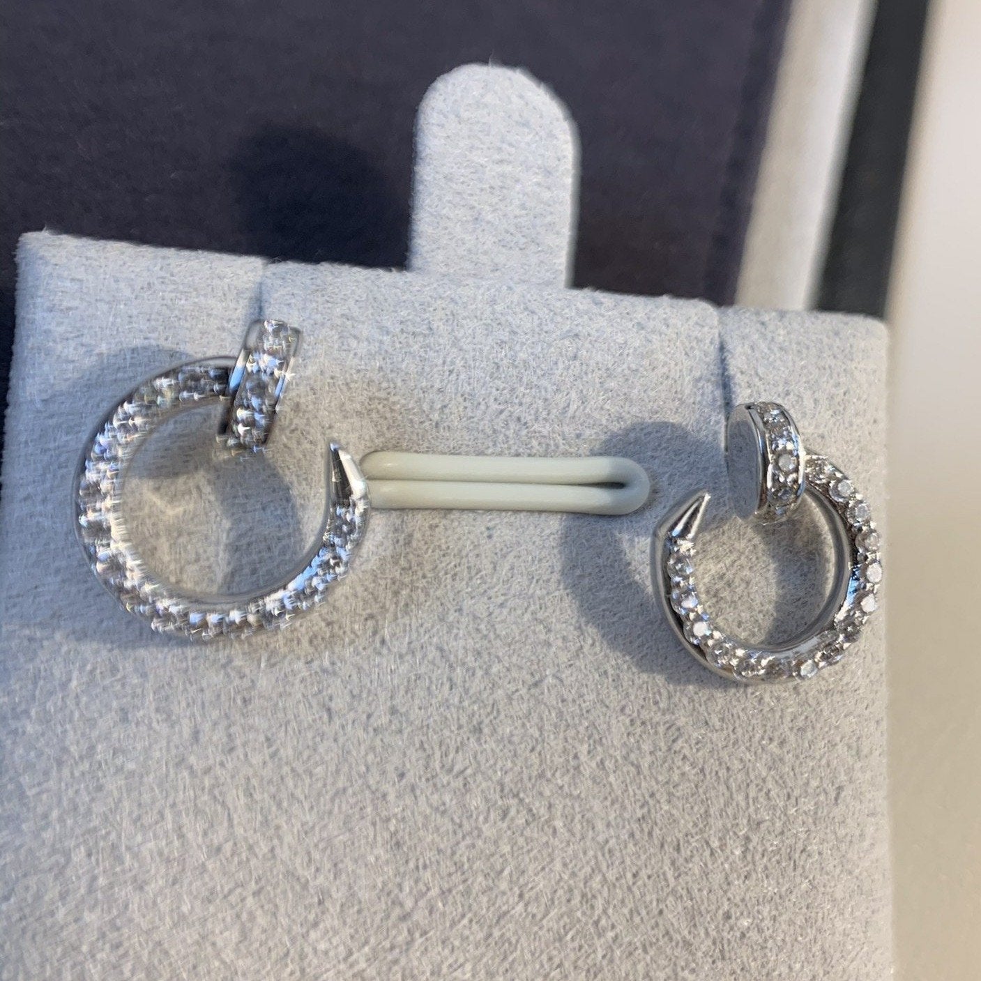 [vivabelle]JUSTE EARRINGS SILVER DIAMONDS