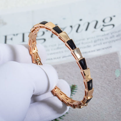 [vivabelle]SERPENTI BRACELET PINK GOLD ONYX
