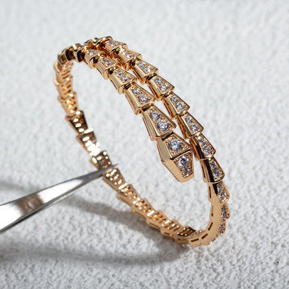 [vivabelle]SERPENTI BRACELET 6.8MM PINK GOLD DIAMOND
