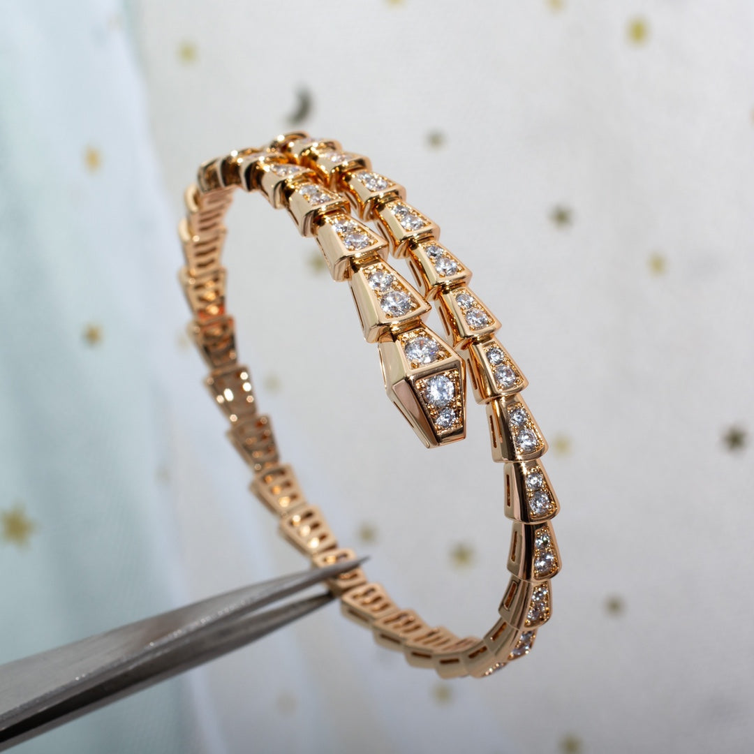 [vivabelle]SERPENTI BRACELET 6.8MM PINK GOLD DIAMOND