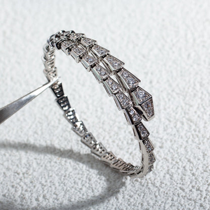 [vivabelle]SERPENTI BRACELET 6MM SILVER DIAMOND