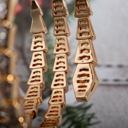 [vivabelle]SERPENTI BRACELET PINK GOLD DIAMOND DOUBLE ROW