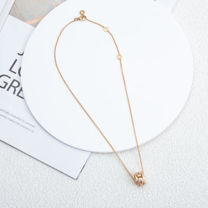 [vivabelle]PARENTESI NECKLACE PINK GOLD DIAMOND