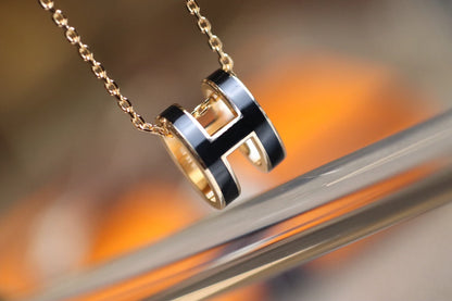 [vivabelle]POP H PEDANT PINK GOLD