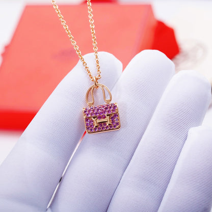 [vivabelle]CONSTANCE PEDANT PURPLE DIAMOND NECKLACE