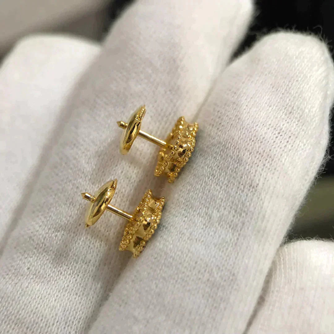 [vivabelle]CLOVER MINI 9.5MM MALACHITE  EARRINGS