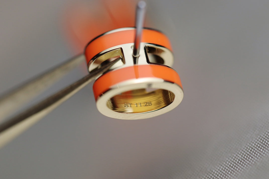 [vivabelle]MINI POP H EARRINGS ORANGE