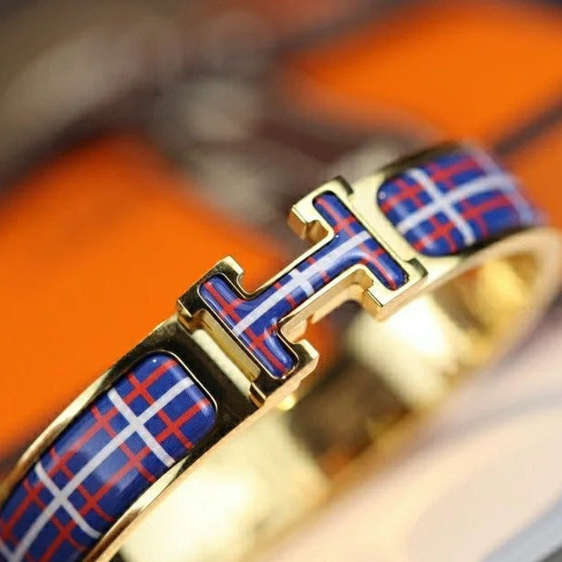 [vivabelle]H TARTAN BRACELET 12MM