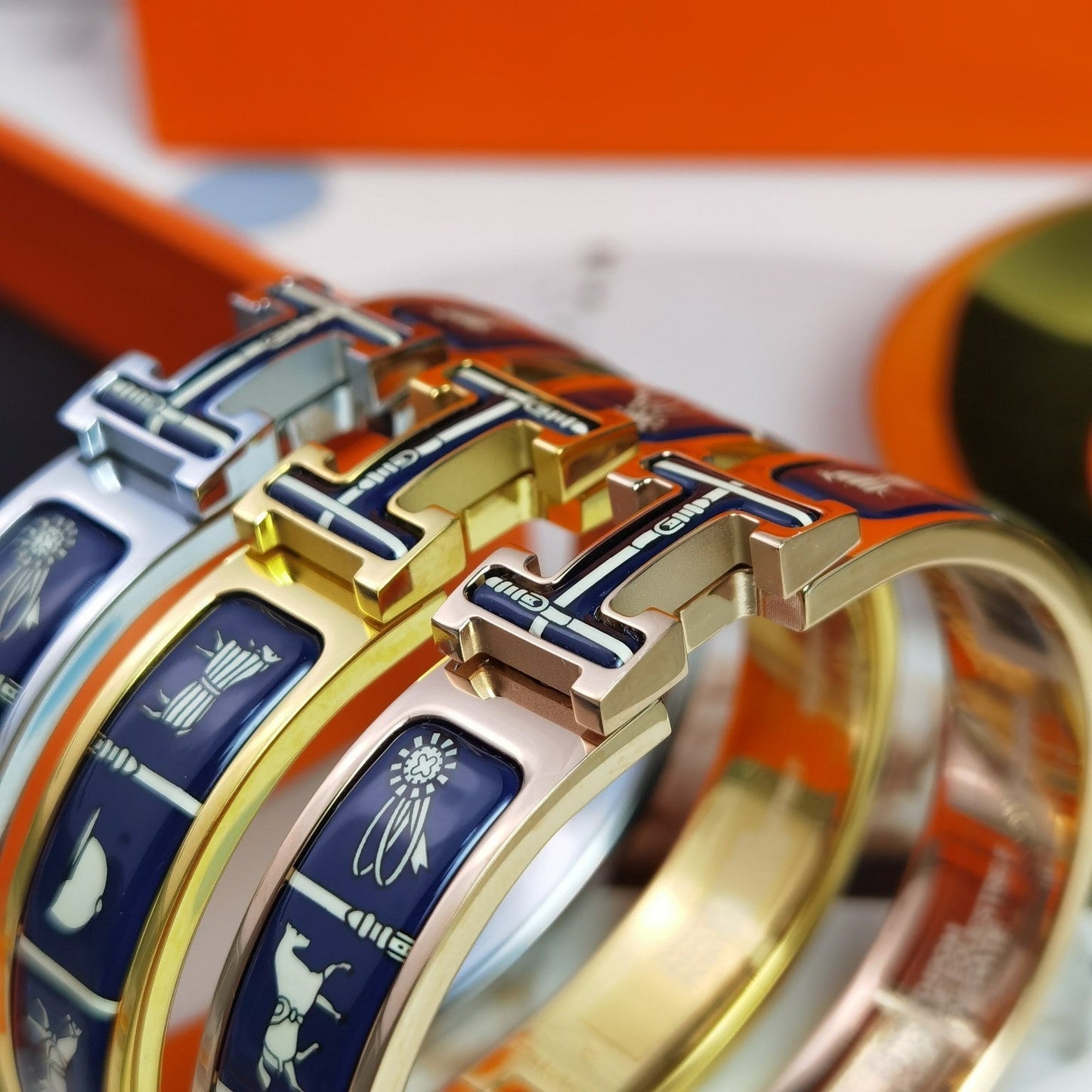 [vivabelle]H COUVERTURES DARK BLUE BRACELET