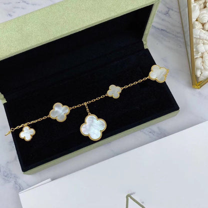 [vivabelle]MAGIC CLOVER MOP GOLD BRACELET 5 MOTIFS
