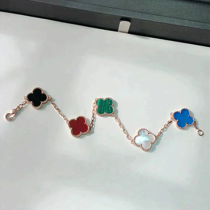 [vivabelle]CLOVER 5 MOTIFS MULTICOLOR  BRACELET
