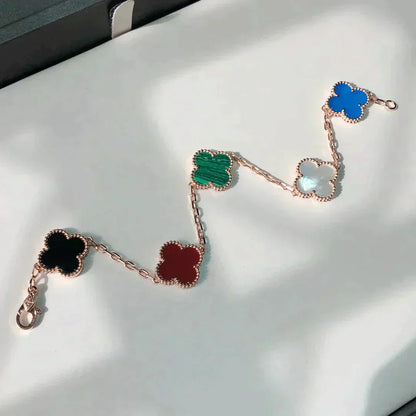 [vivabelle]CLOVER 5 MOTIFS MULTICOLOR  BRACELET