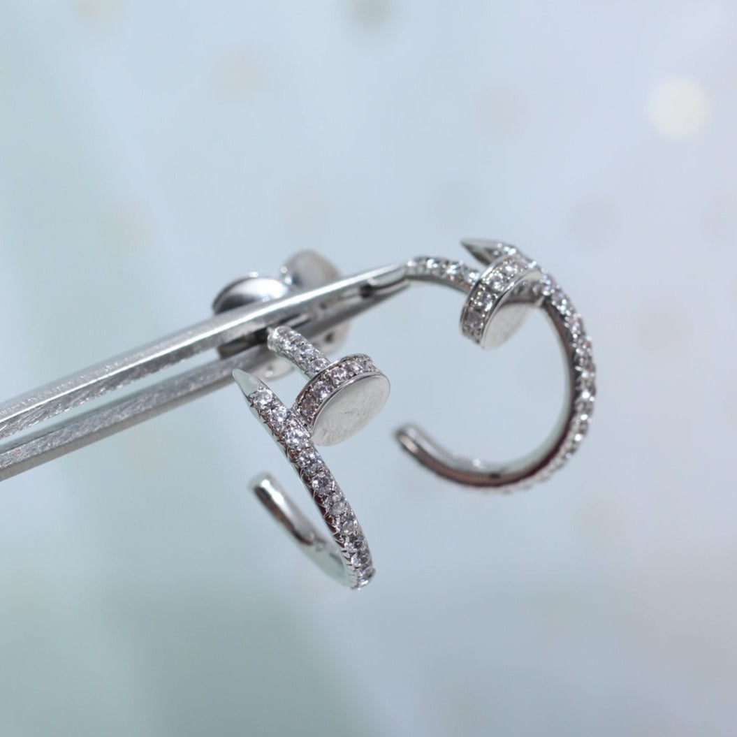 [vivabelle]JUSTE EARRINGS 12.75MM SILVER DIAMOND