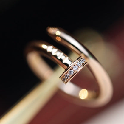 [vivabelle]JUSTE RING 2.65MM PINK GOLD DIAMOND