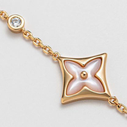 [vivabelle]STAR 1 DIAMOND PINK GOLD BRACELET