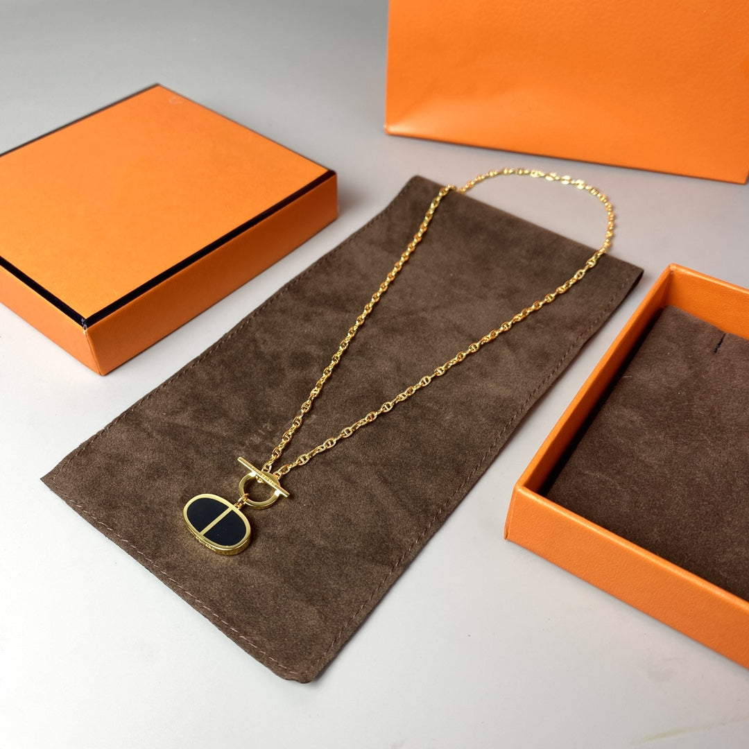 [vivabelle]CHAINE VERSO BLACK CERAMIC NECKLACE