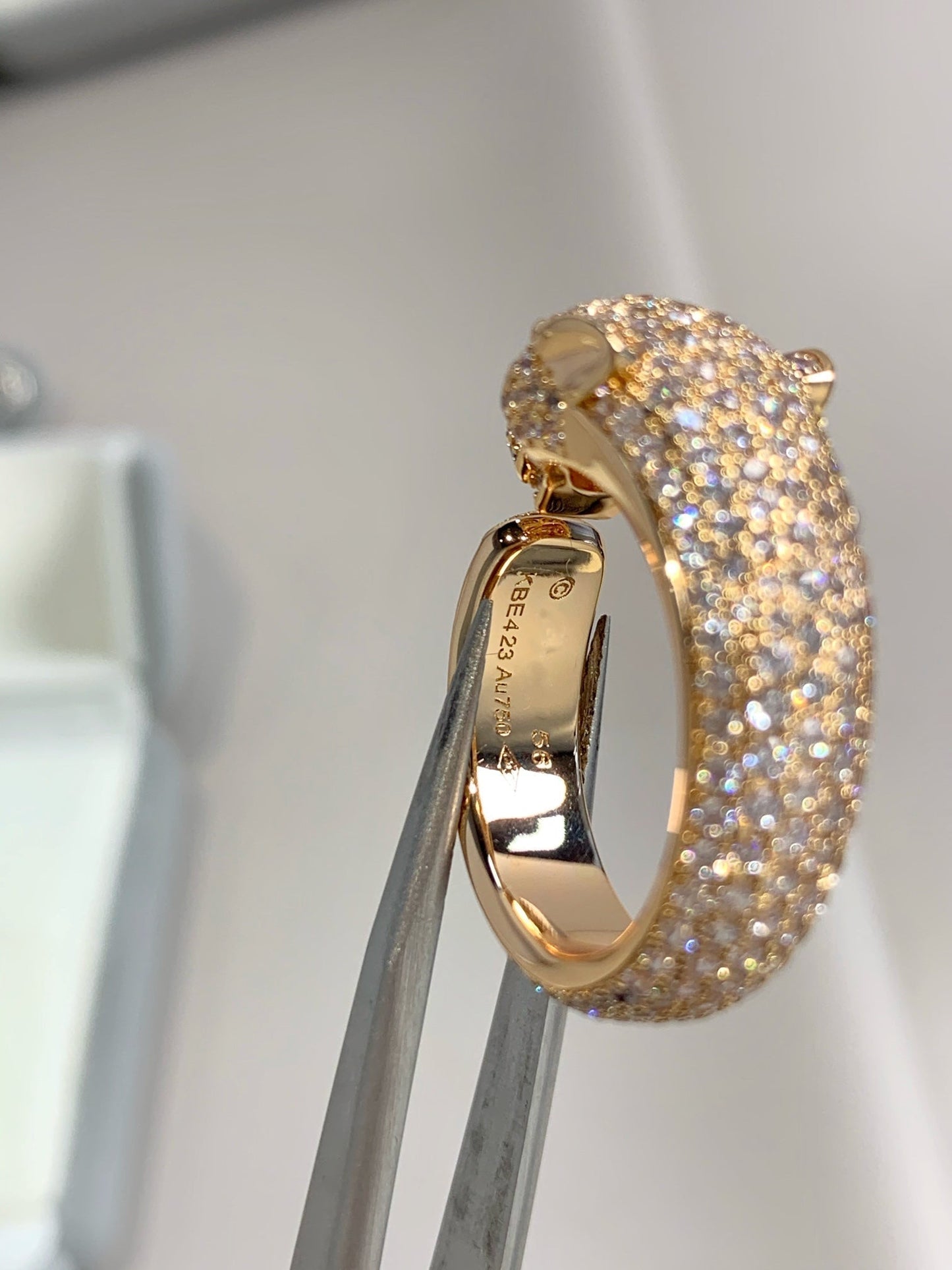 [vivabelle]PANTHERE PINK GOLD DIAMOND RING