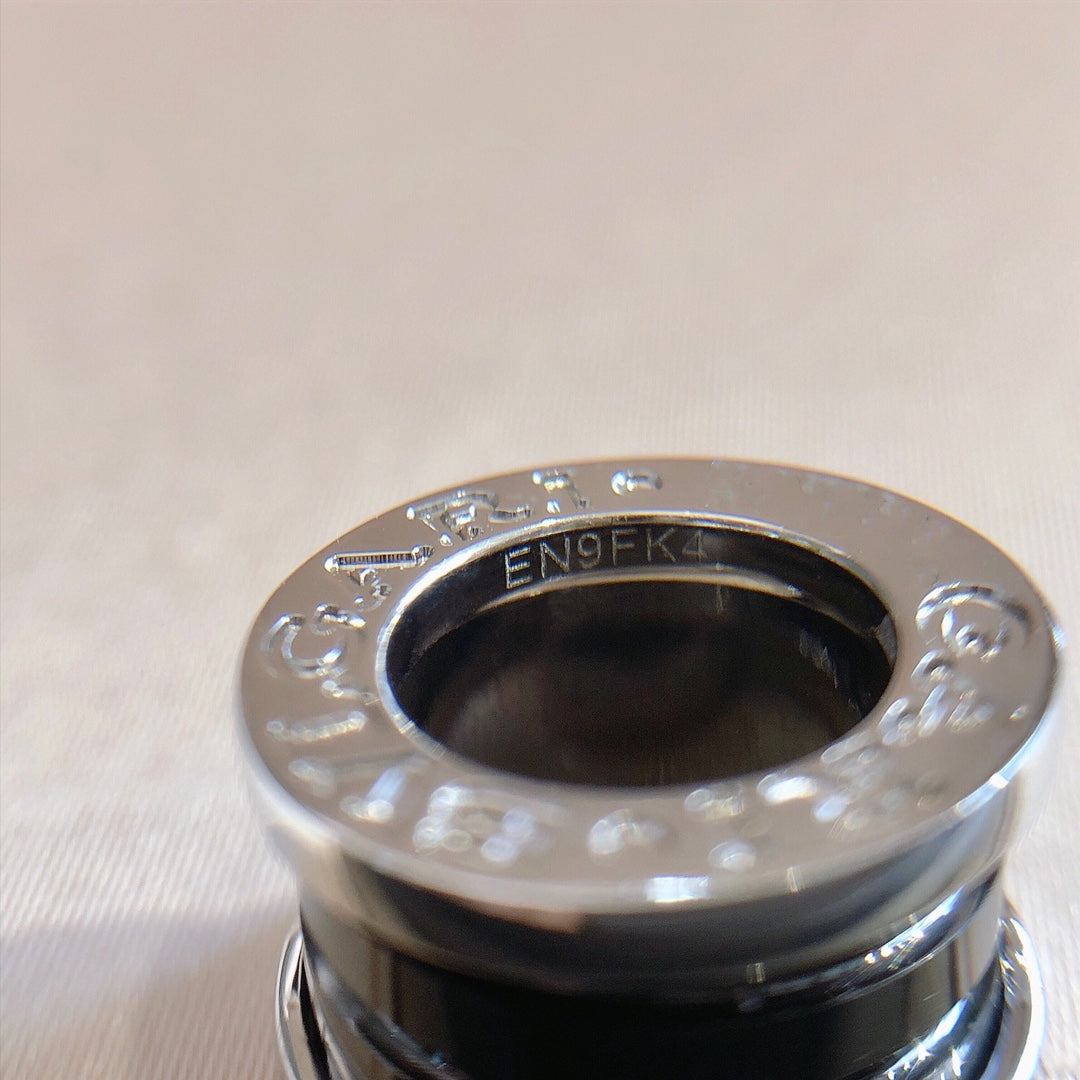 [vivabelle]ZERO 1 BLACK CERAMIC SILVER NECKLACE