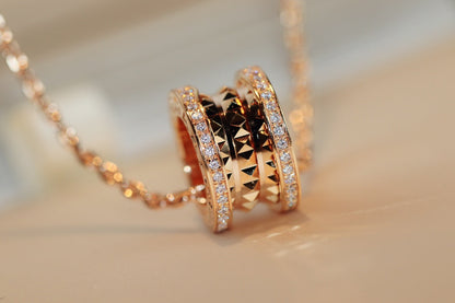 [vivabelle]ZERO 1 ROCK PEDANT PINK GOLD NECKLACE