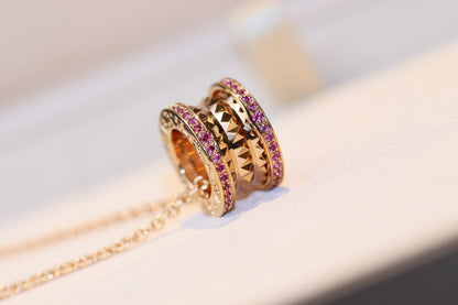 [vivabelle]ZERO 1 ROCK PINK GOLD PINK DIAMOND NECKLACE