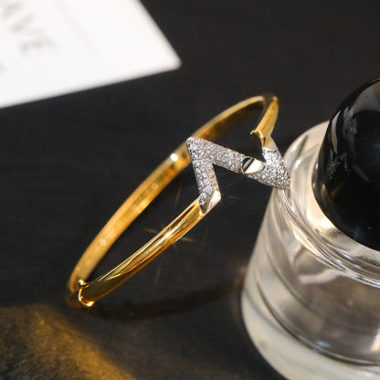 [vivabelle]VOLTE UPSITE DOWN GOLD DIAMOND BRACELET