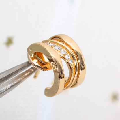 [vivabelle]ZERO 1 PINK GOLD DIAMONDS EARRINGS