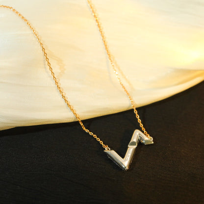 [vivabelle]VOLT SILVER DIAMOND PEDANT NECKLACE