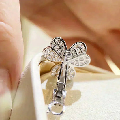 [vivabelle]CLOVER COMOS DIAMOND EARRINGS SILVER