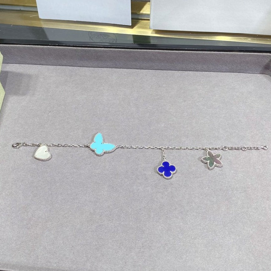 [vivabelle]LUCKY SPRING SILVER BRACELET 4 MOTIF