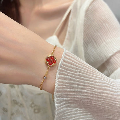 [vivabelle]SUN PEDANT CARNELIAN BRACELET