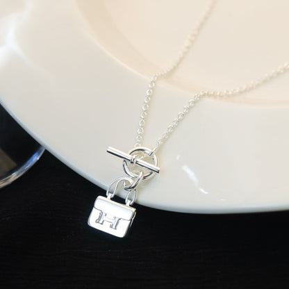 [vivabelle]POP H PEDANT SILVER NECKLACE