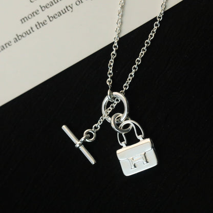 [vivabelle]POP H PEDANT SILVER NECKLACE