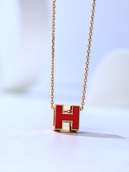 [vivabelle]H CAGE PINK GOLD NECKLACE