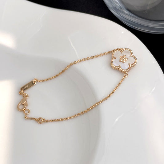 [vivabelle]LUCKY SPRING ROSE GOLD MOP BRACELET