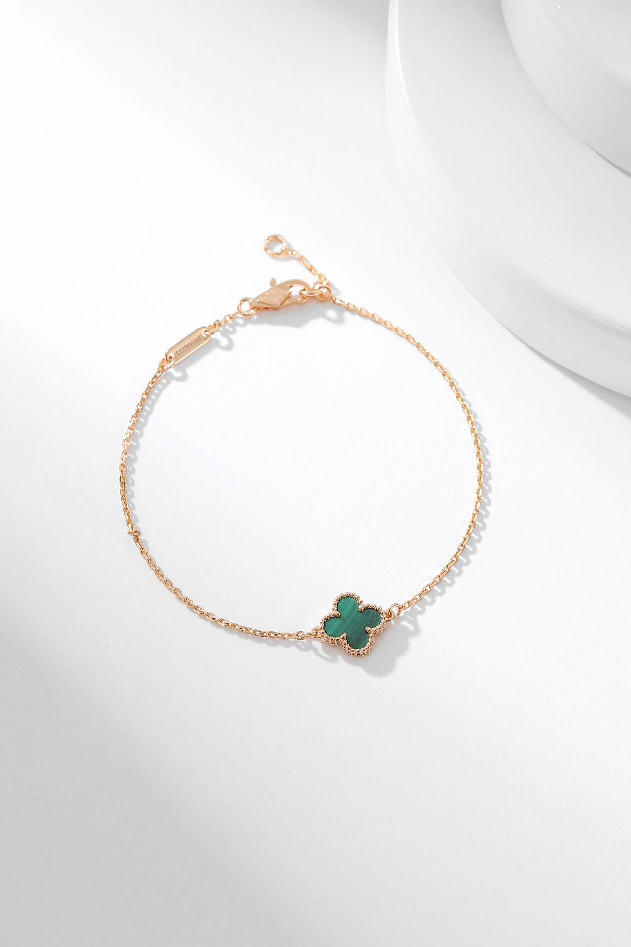 [vivabelle]CLOVER BRACELET MALACHITE 1 MOTIF