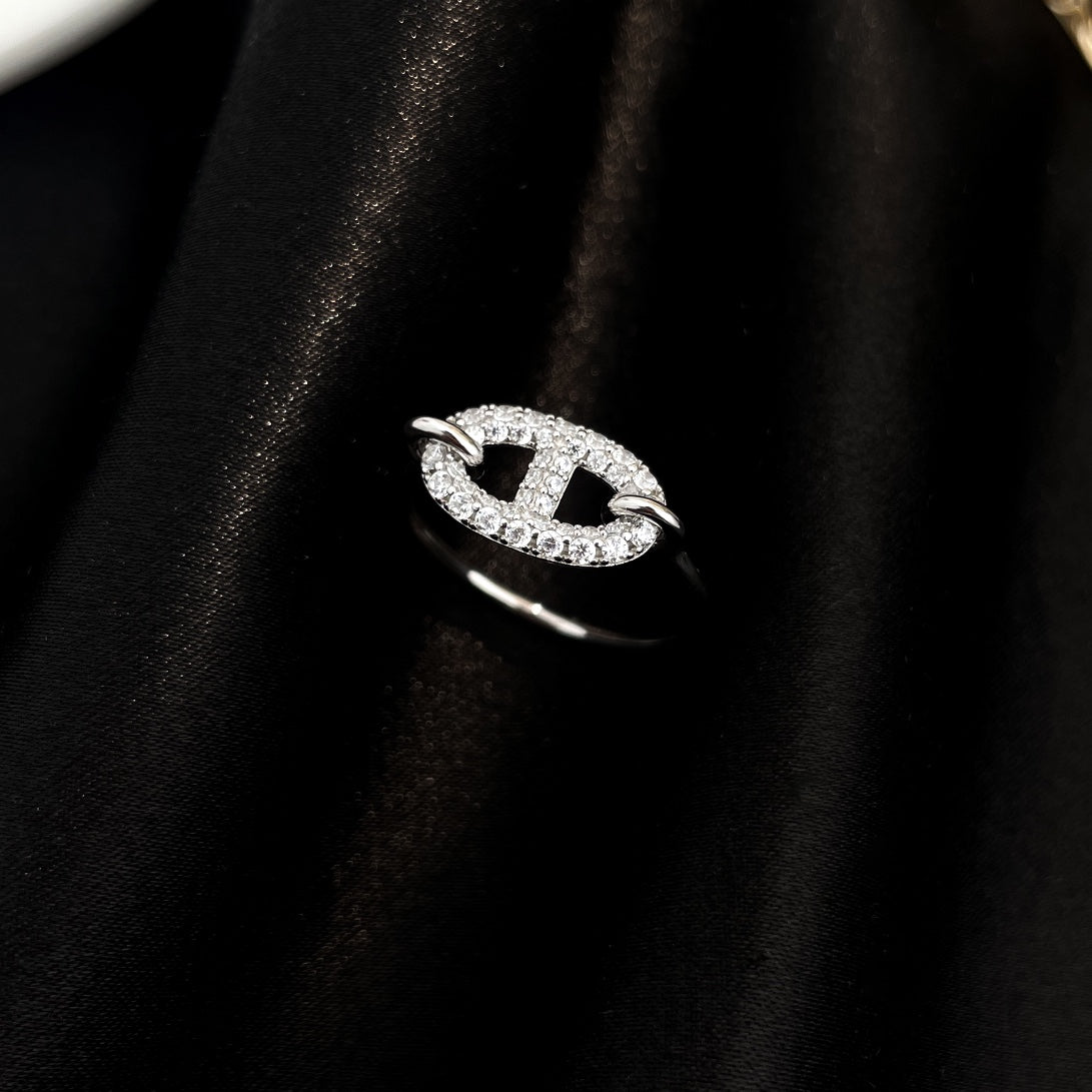 [vivabelle]RONDE SMALL SILVER DIAMOND RING