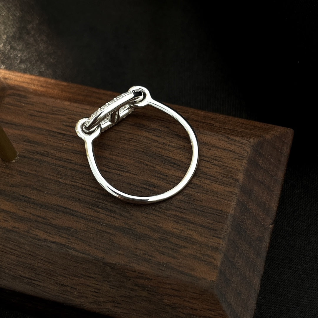 [vivabelle]RONDE SMALL SILVER DIAMOND RING