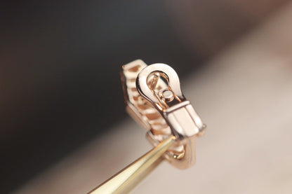 [vivabelle]SERPENT PINK GOLD DIAMOND EARRINGS