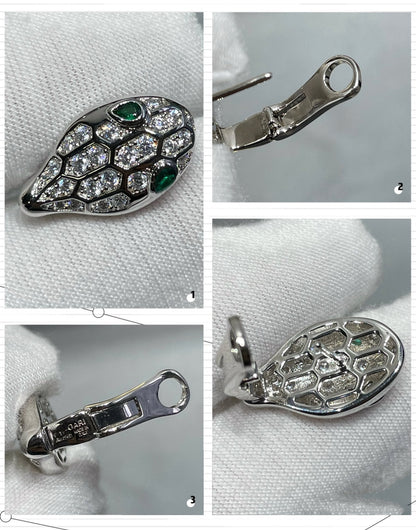 [vivabelle]SERPENT DIAMOND STUD EARRINGS