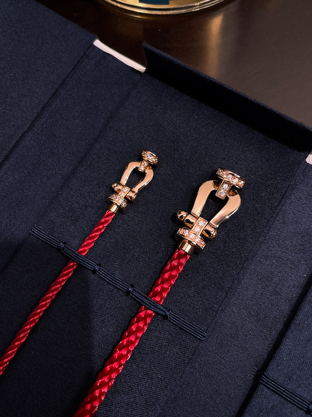 [vivabelle]FORCE 10 HALF DIAMOND PINK GOLD RED CORDERI LARGE AND MEDIUM MODEL