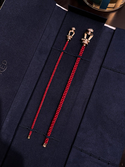 [vivabelle]FORCE 10 HALF DIAMOND PINK GOLD RED CORDERI LARGE AND MEDIUM MODEL