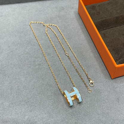 [vivabelle]POP H SKY BLUE NECKLACE