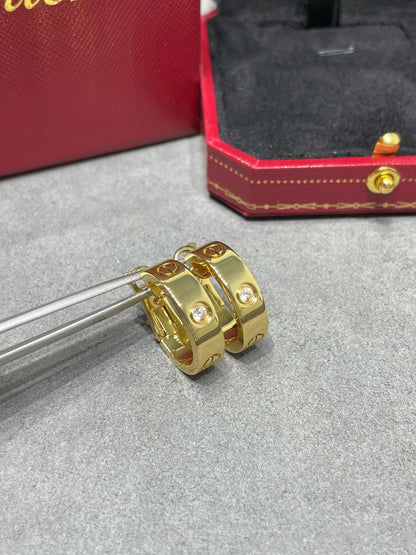 [vivabelle]LOVE 5.5MM 1 DIAMOND EARRINGS