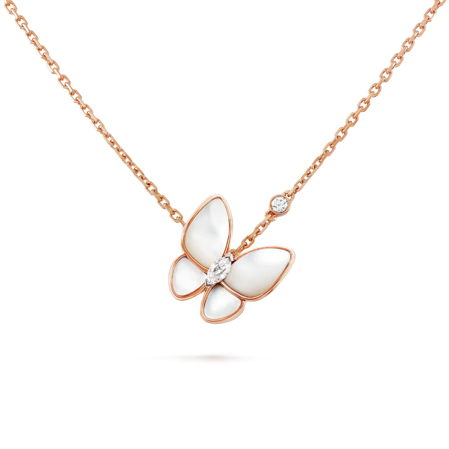 [vivabelle]BUTTERFLY MOP DIAMOND NECKLACE